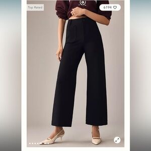 Anthropologie Maeve The Collette Magic Fabric Pant Wide Leg Pants Ponte 25 Black